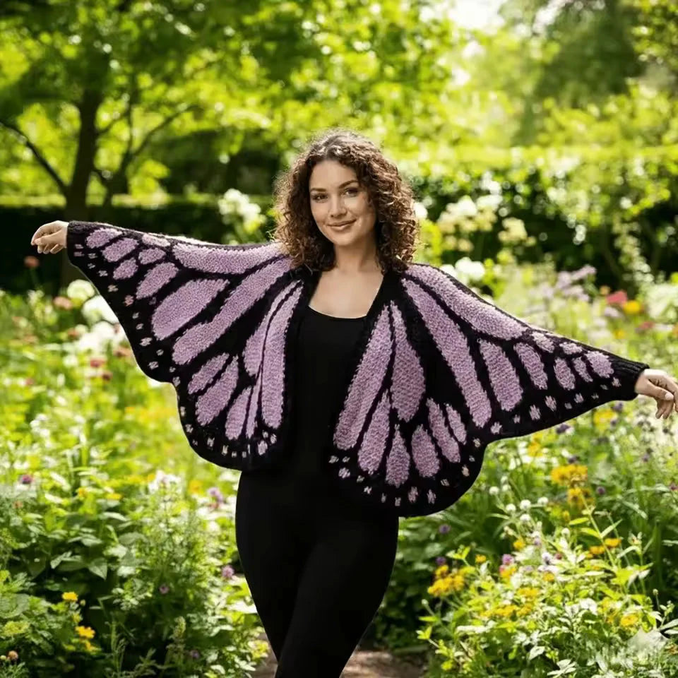 Antonia's Threads- Handmade Butterfly Cardigan