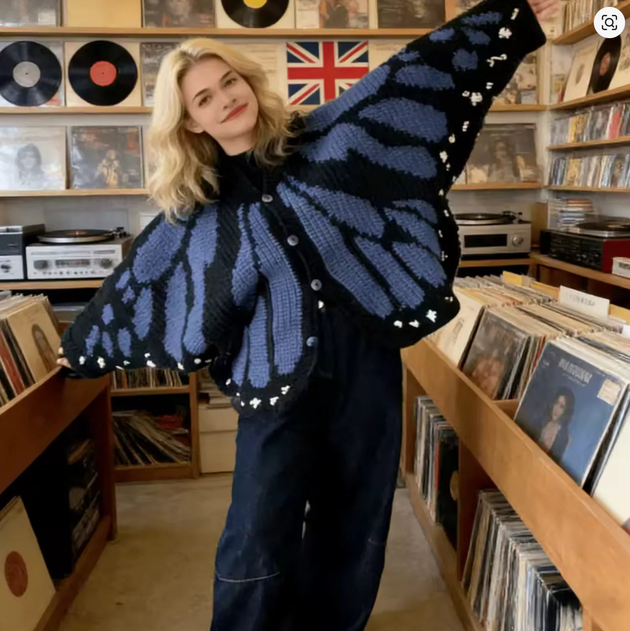 Antonia's Threads- Handmade Butterfly Cardigan